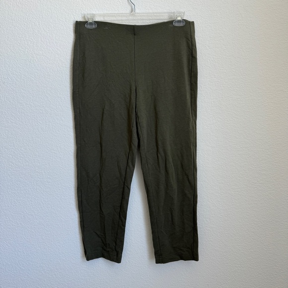 09 Pure Jill Slim Leg Cropped Pull On Pants Womens Pima Cotton Tencel - Picture 1 of 8